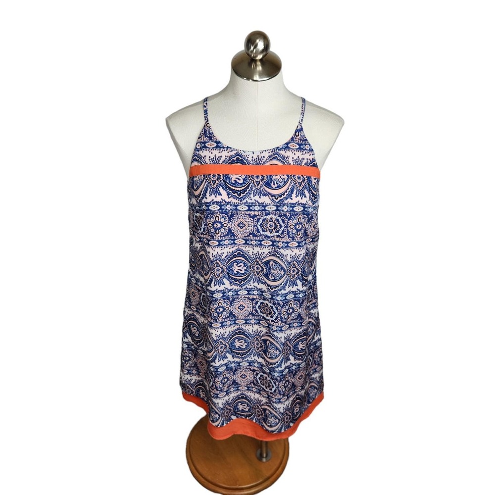 THML Sleeveless Dress Women's Size Small White Blue Orange‎